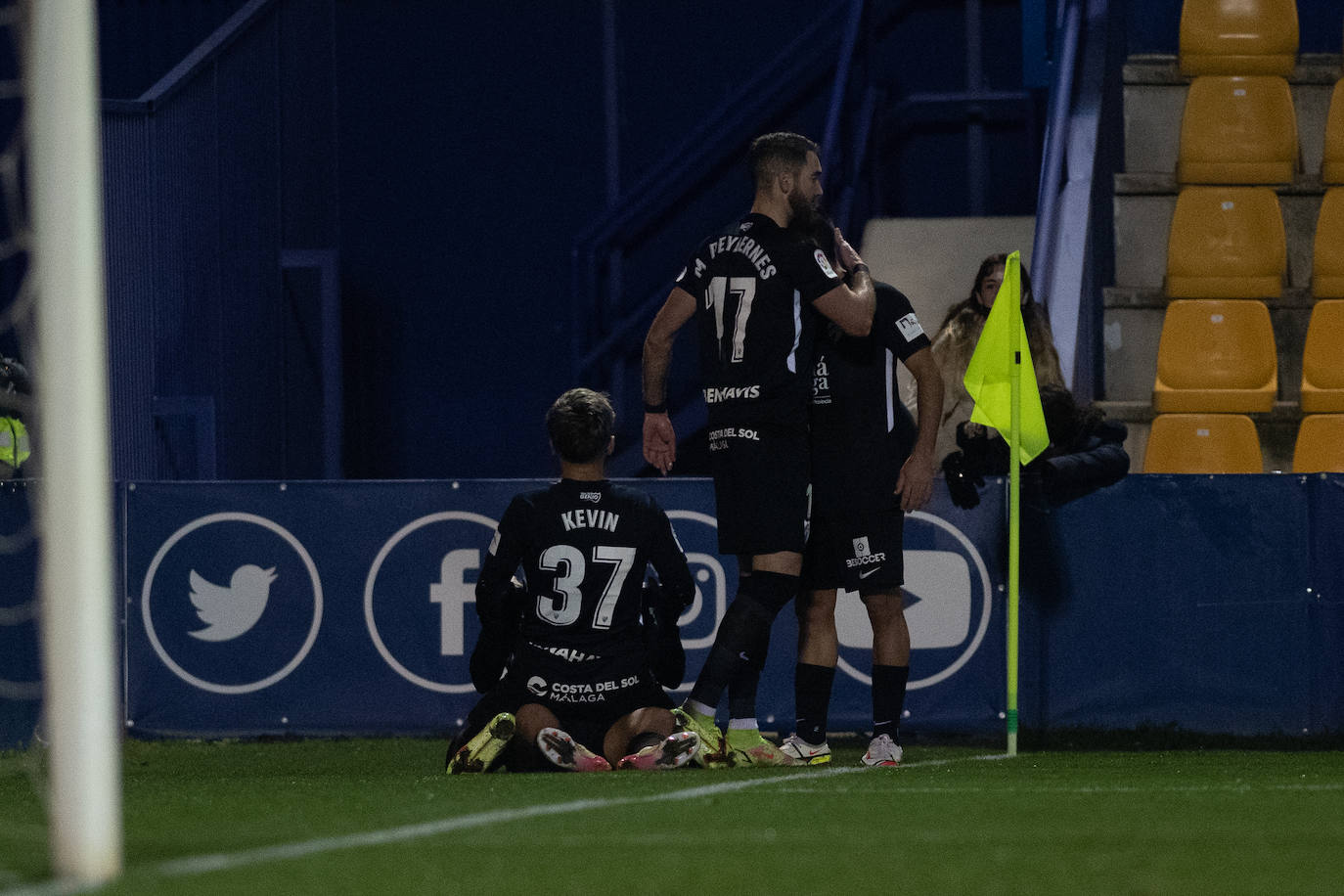 El Málaga abrió el marcador en la recta final del partido 