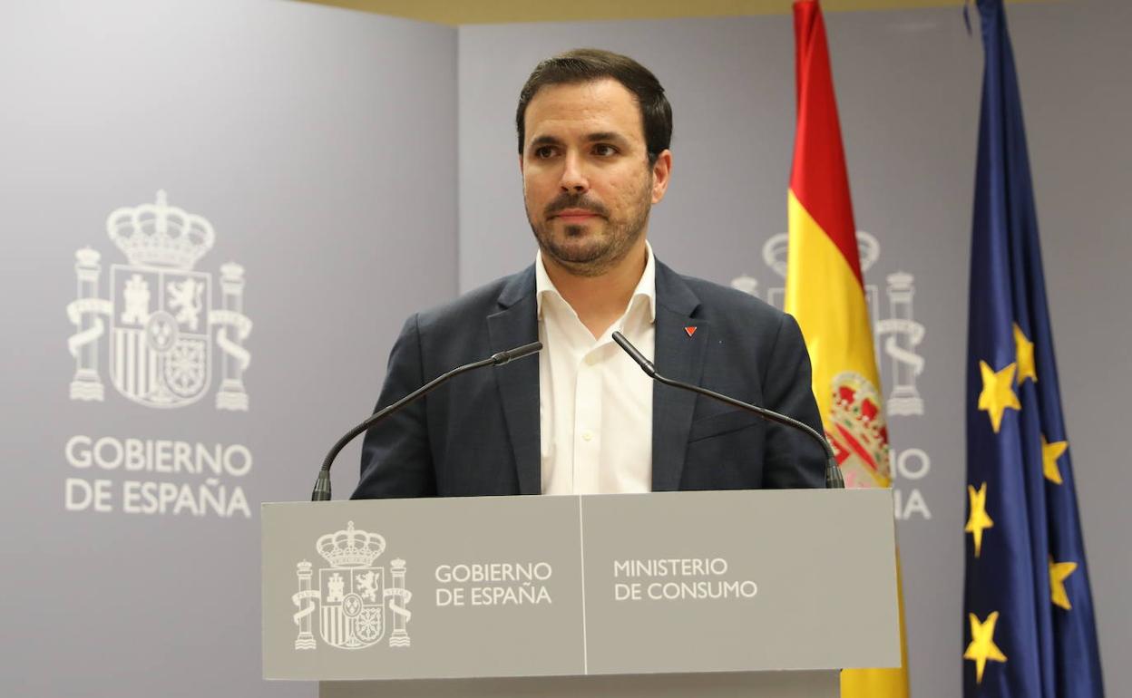 El ministro de Consumo, Alberto Garzón, en una imagen de archivo. 