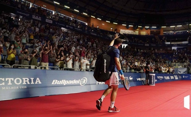 Álex Ruiz, a su entrada en el Carpena para jugar