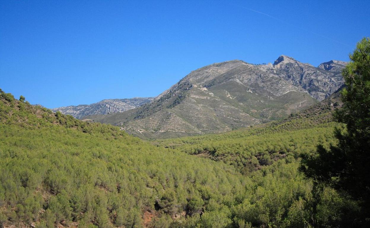 Vista del parque natural de Sierra Tejeda y Almijara. 