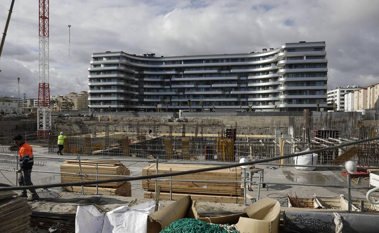 Construcción de viviendas en Málaga capital.