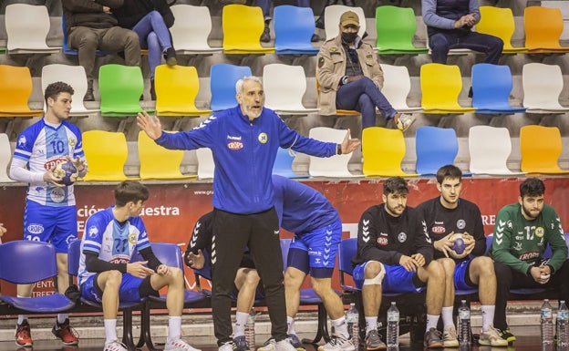 Quino Soler, en un gesto de descontento en el partido de este sábado. 