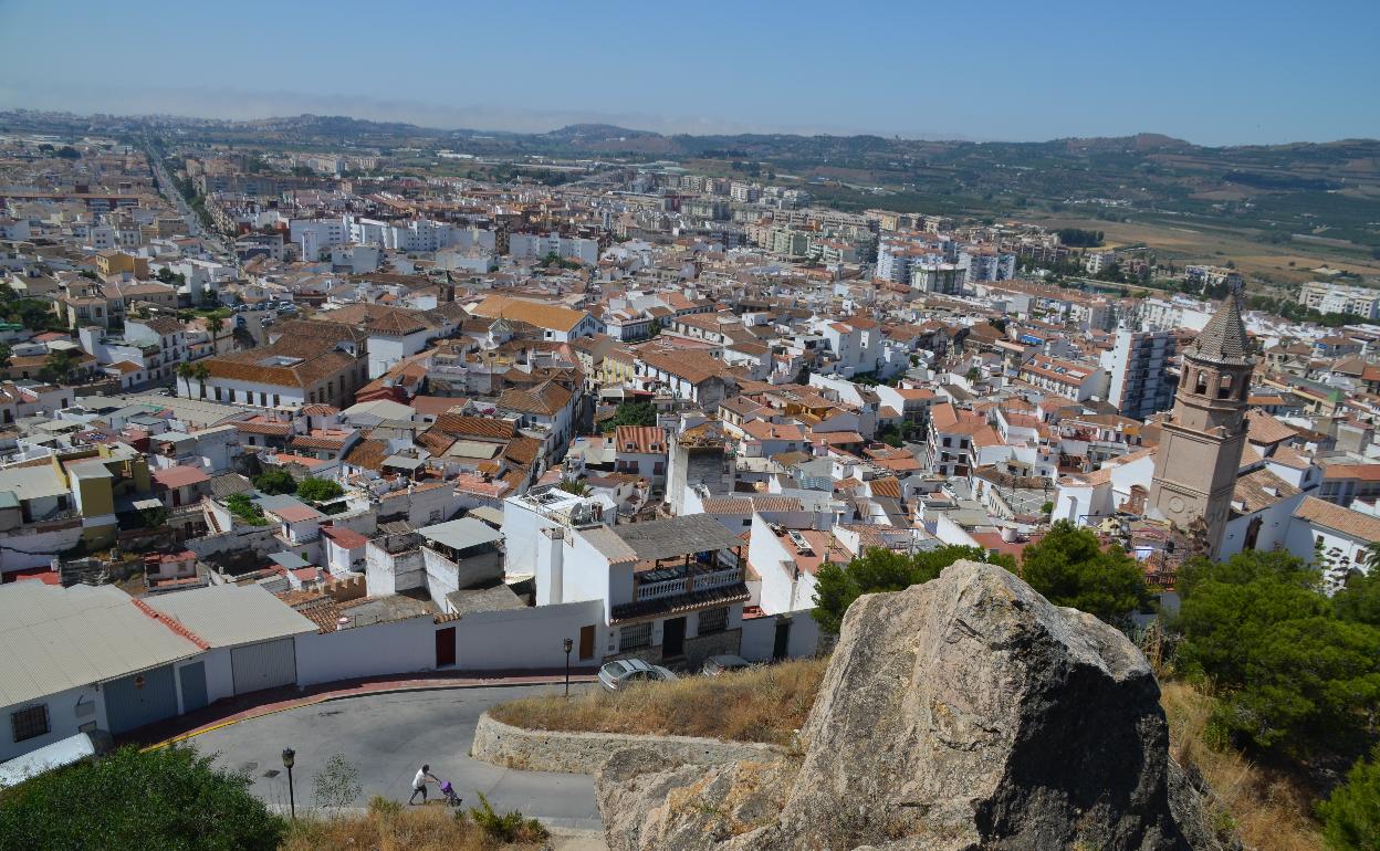 Vista del casco urbano de Vélez-Málaga desde La Fortaleza. 