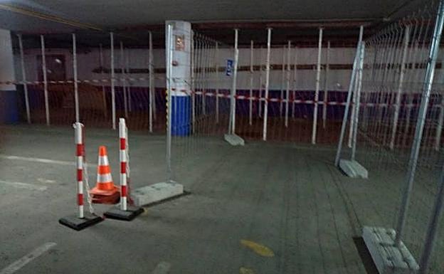 El garaje tuvo que ser apuntalado.