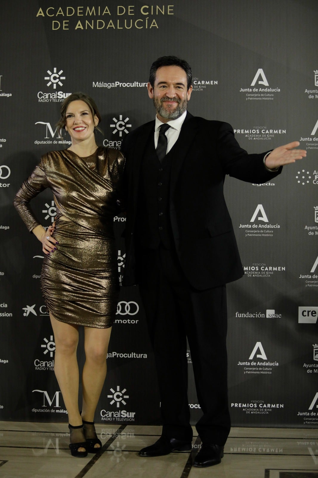 El actor Antonio Banderas recibe el Premio Carmen de Honor en el Teatro Cervantes de su tierra