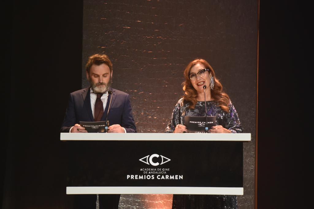 El actor Antonio Banderas recibe el Premio Carmen de Honor en el Teatro Cervantes de su tierra