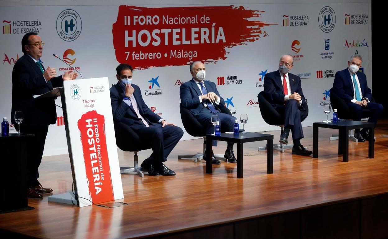 Inauguración del II Foro Nacional de Hostelería en Málaga. 