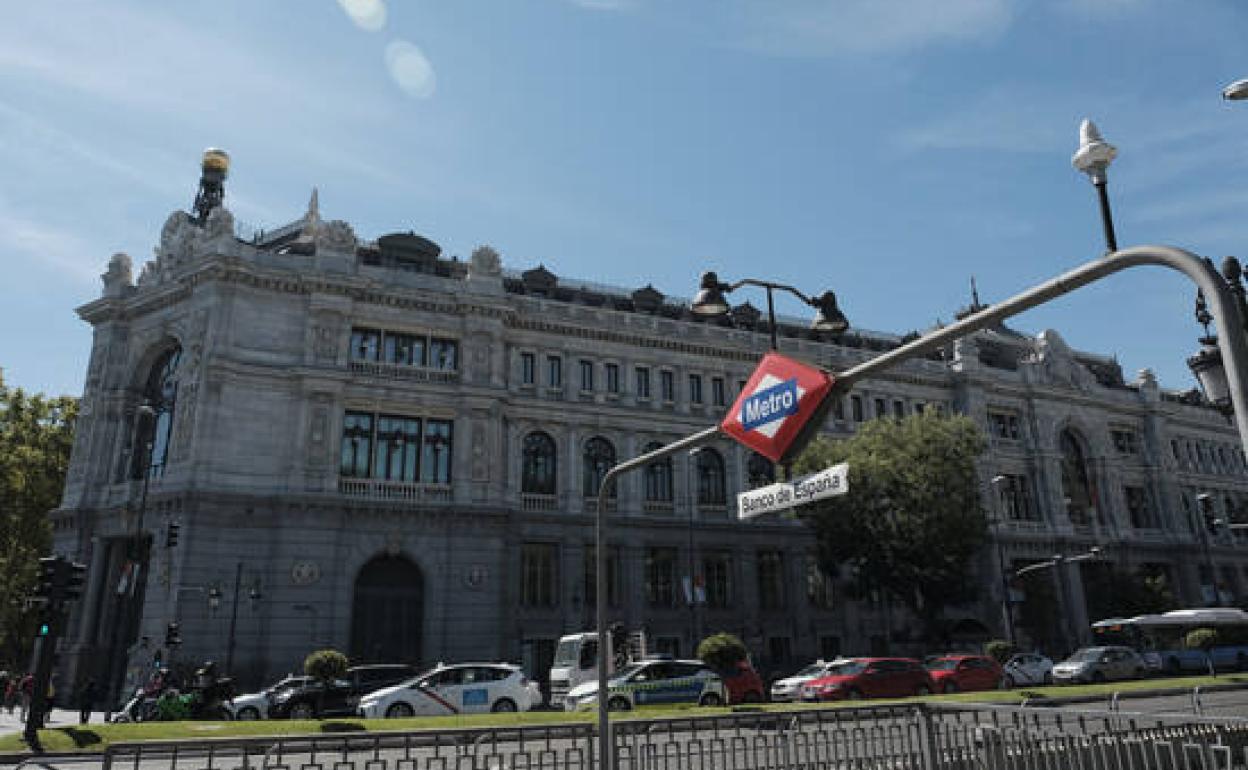 Fachada del Banco de España. 