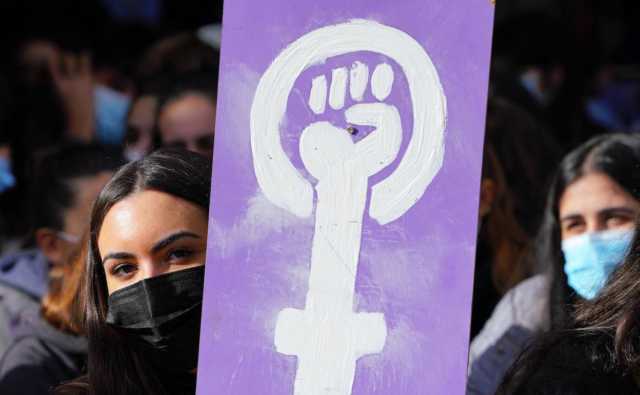 Manifestación feminista en Santiago de Compostela. 