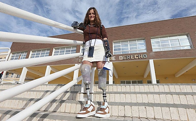 Sarah Almagro, en la facultad de Derecho de la UMA
