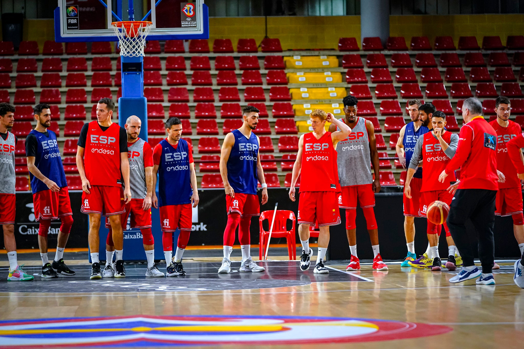 Alberto Díaz, durante el entrenamiento de España en Córdoba.