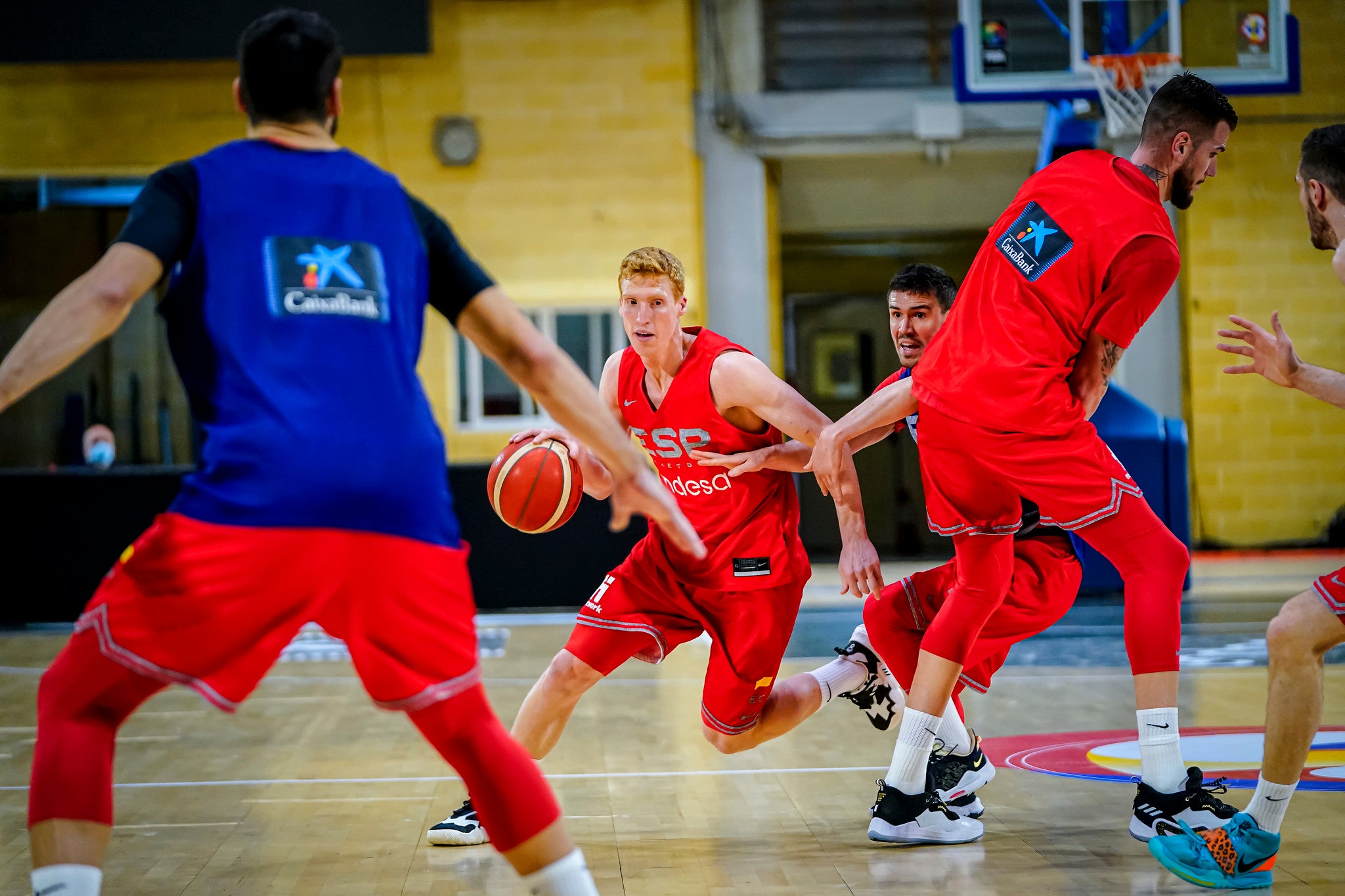 Alberto Díaz, durante el entrenamiento de España en Córdoba.