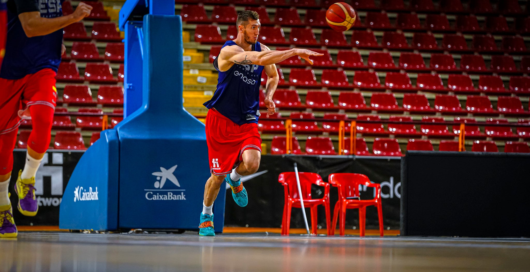 Alberto Díaz, durante el entrenamiento de España en Córdoba.