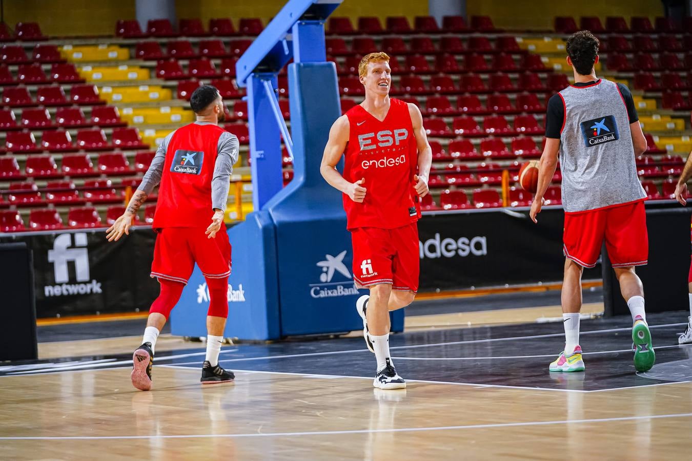 Alberto Díaz, durante el entrenamiento de España en Córdoba.