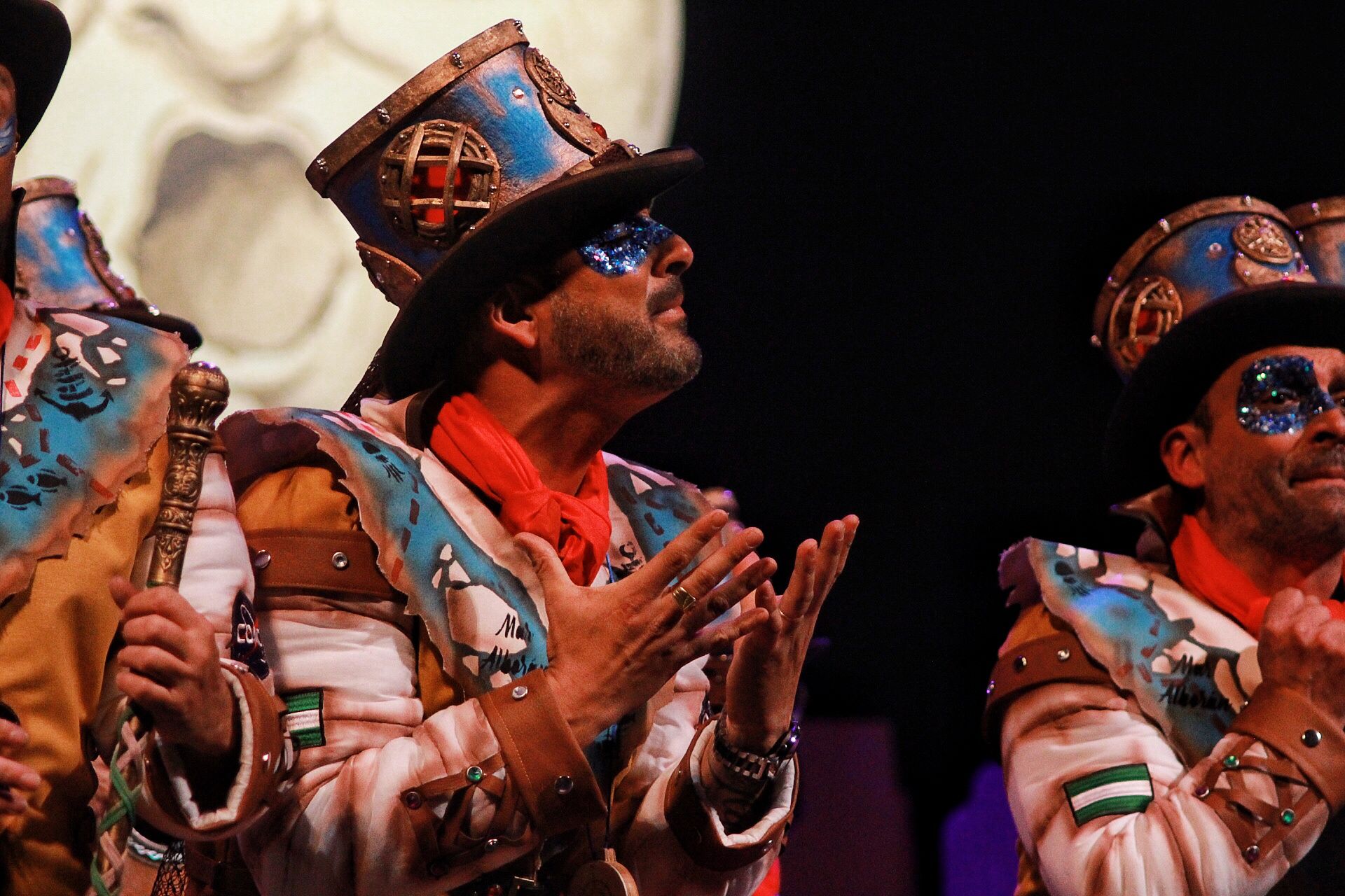 Grupos de la primera semifinal del COAC Málaga en el Teatro Cervantes