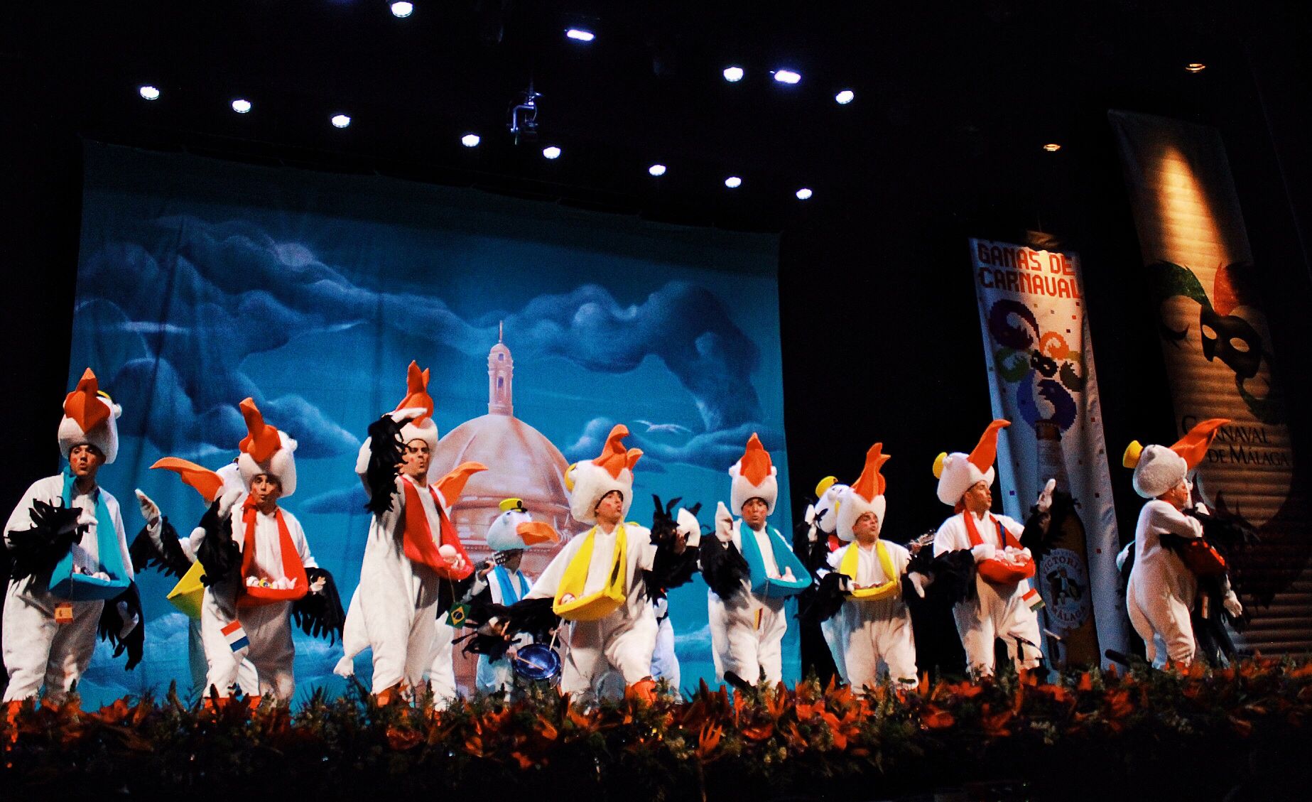 Grupos de la primera semifinal del COAC Málaga en el Teatro Cervantes