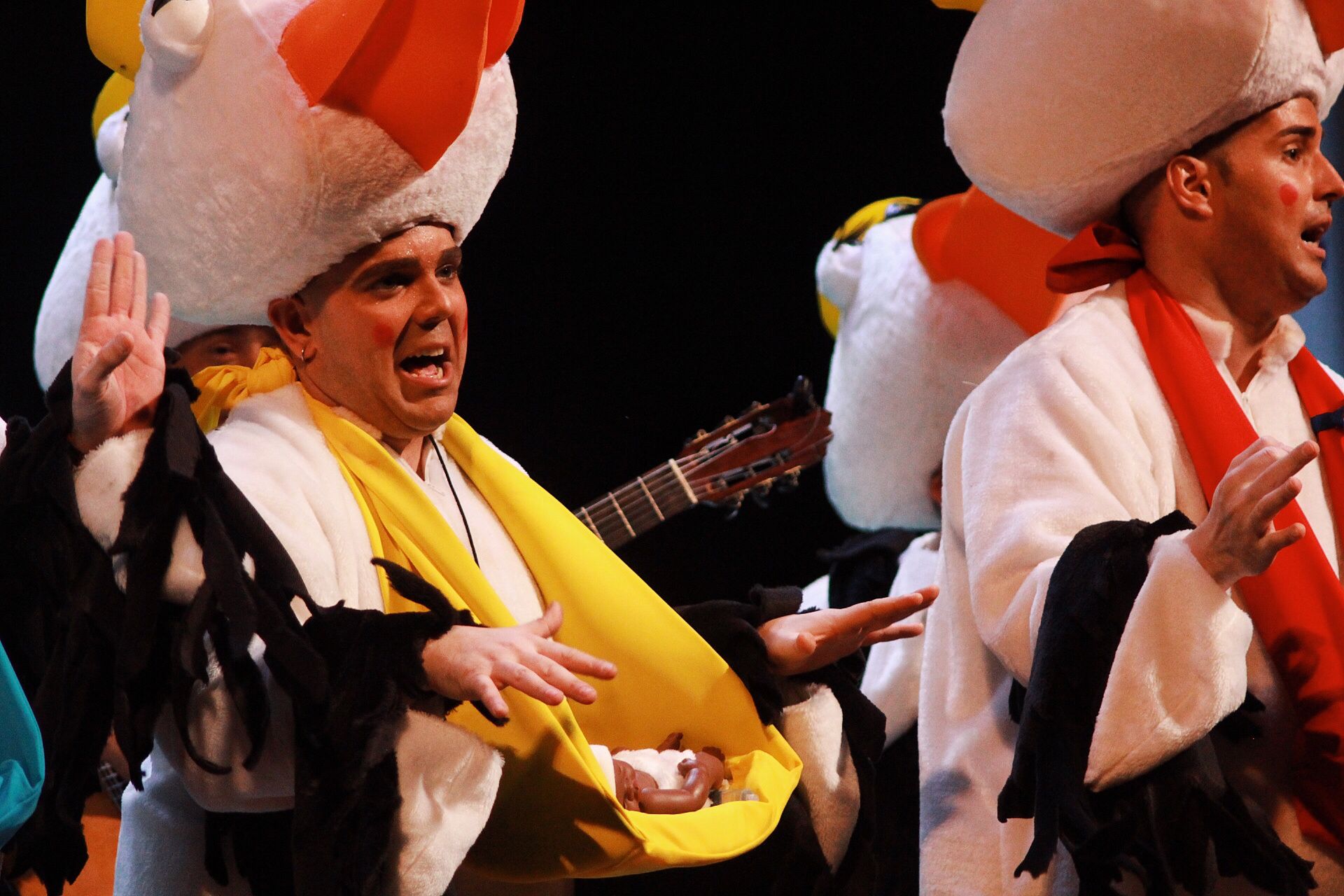 Grupos de la primera semifinal del COAC Málaga en el Teatro Cervantes