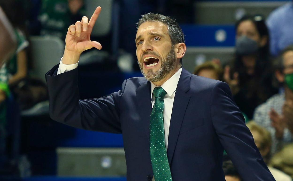 Ibon Navarro, el día de su debut con el Unicaja frente al Real Madrid. 