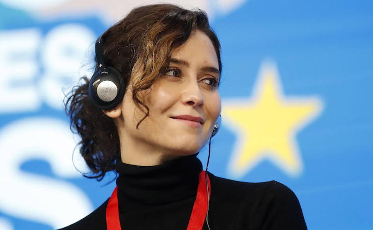 Isabel Díaz Ayuso, este jueve en la Cumbre Europea de Regiones y Ciudades.