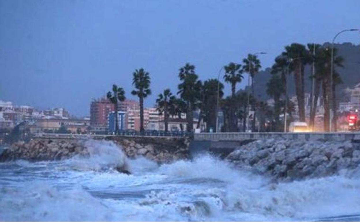 Málaga, en aviso amarillo hoy por viento y fenómenos costeros
