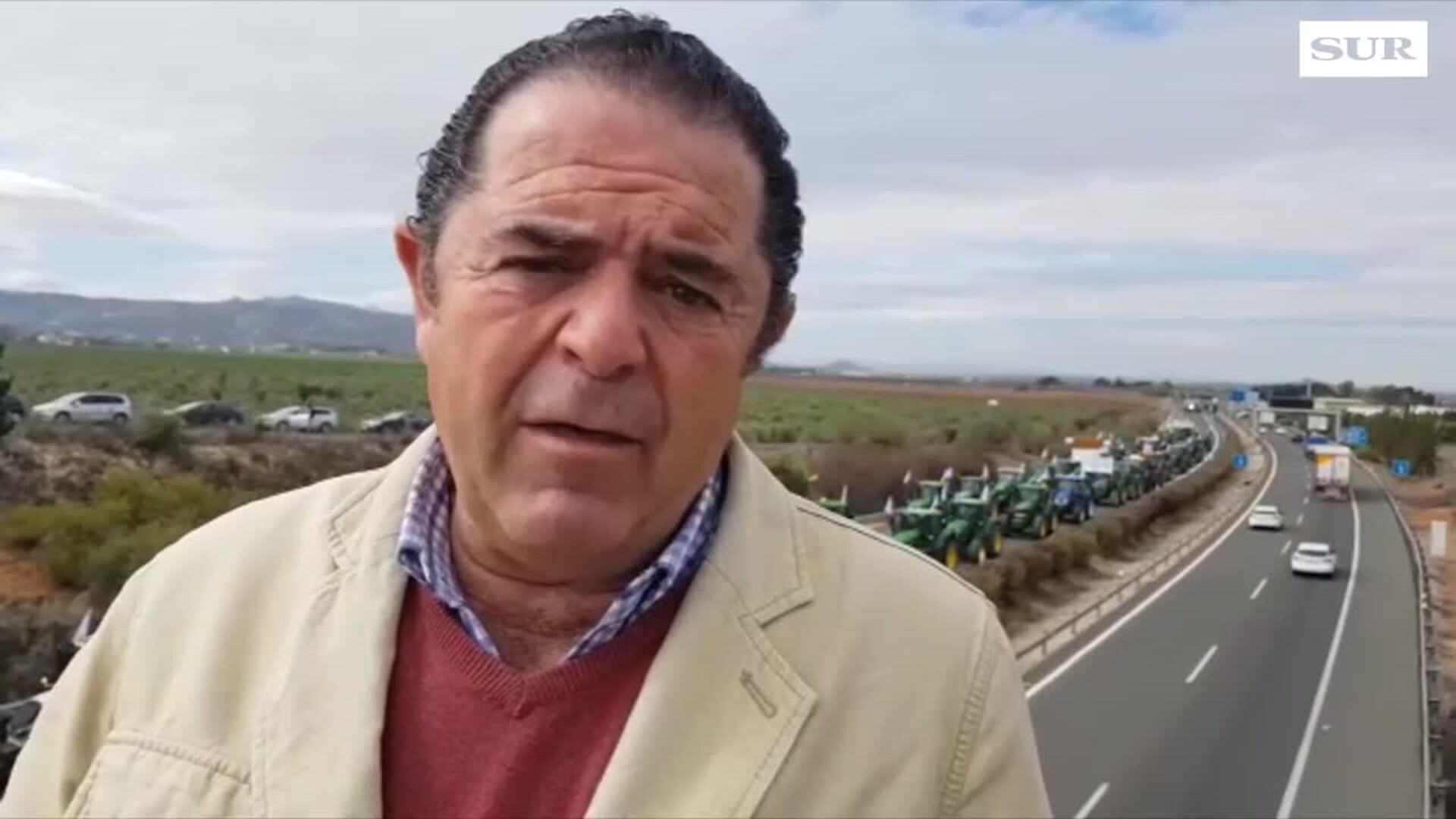 El presidente de Asaja, Baldomero Bellido, explica las razones de las protestas de los agricultores