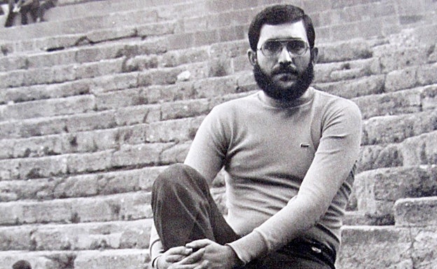 Pedro Cantalejo, en el Teatro Romano en 1979.