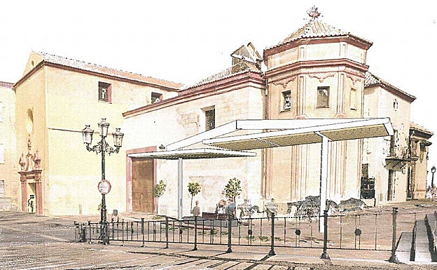 Recreación que el Ayuntamiento difundió sobre cómo quedaría la pérgola junto a la capilla de Mena. 