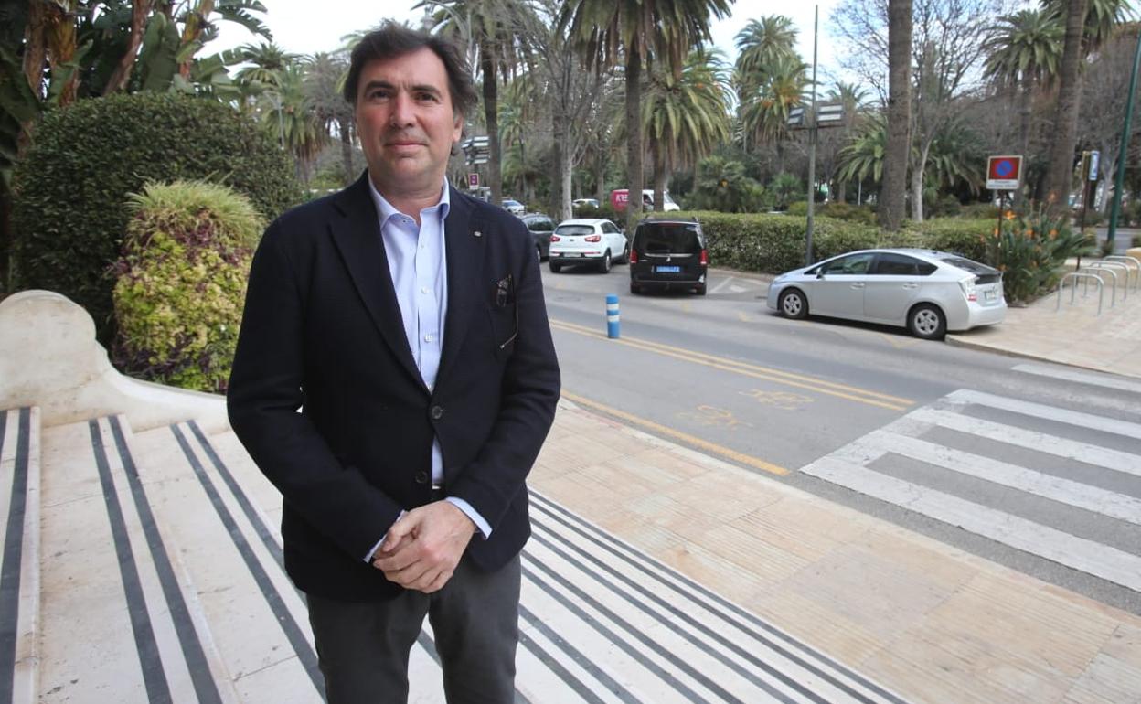 Jordi Ferrer, consejero delegado de Hesperia, durante su reciente visita al Ayuntamiento de Málaga. 
