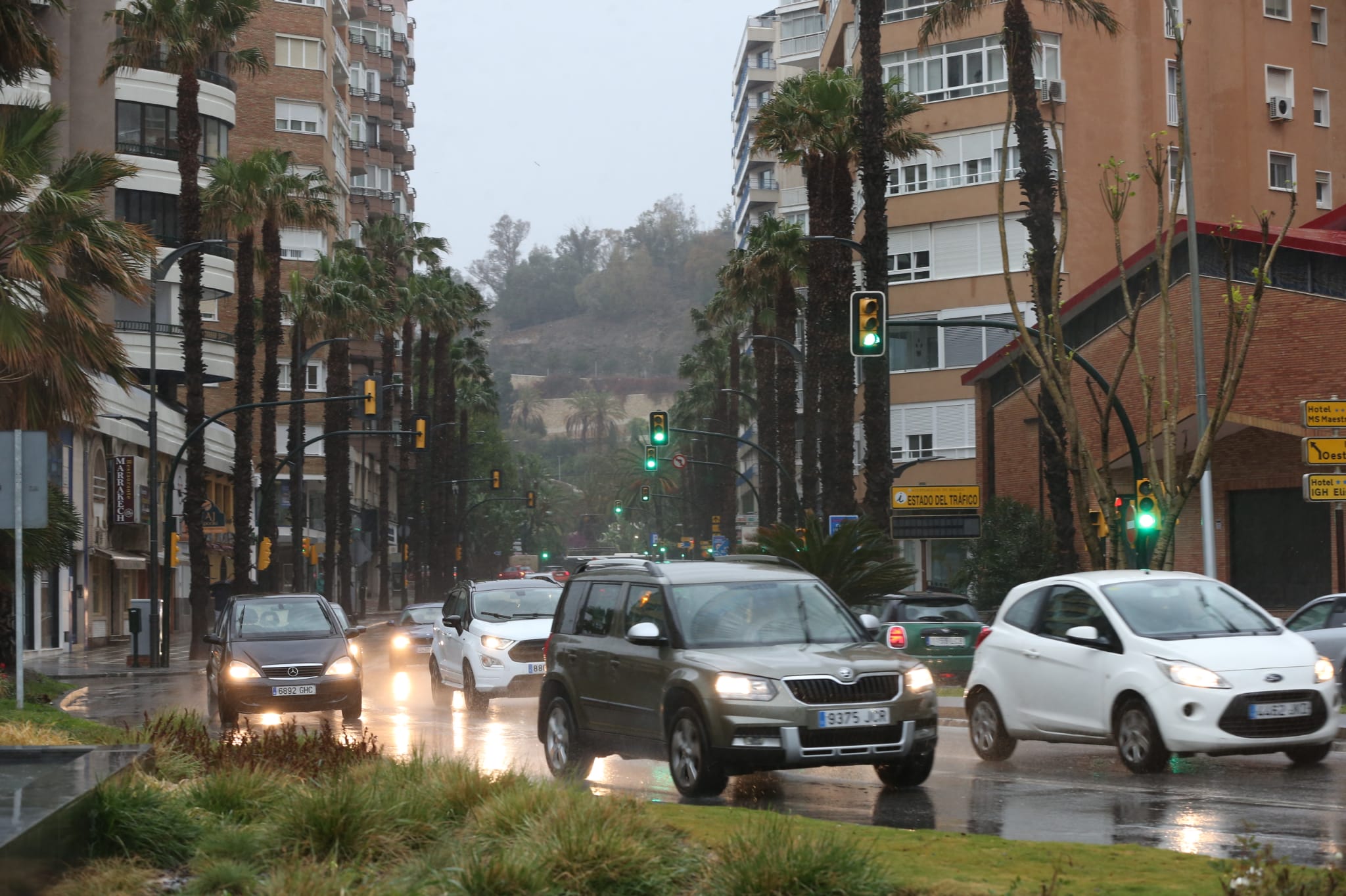 El paso de la borrasca Celia deja nieve y lluvia en distintos puntos de la provincia malagueña