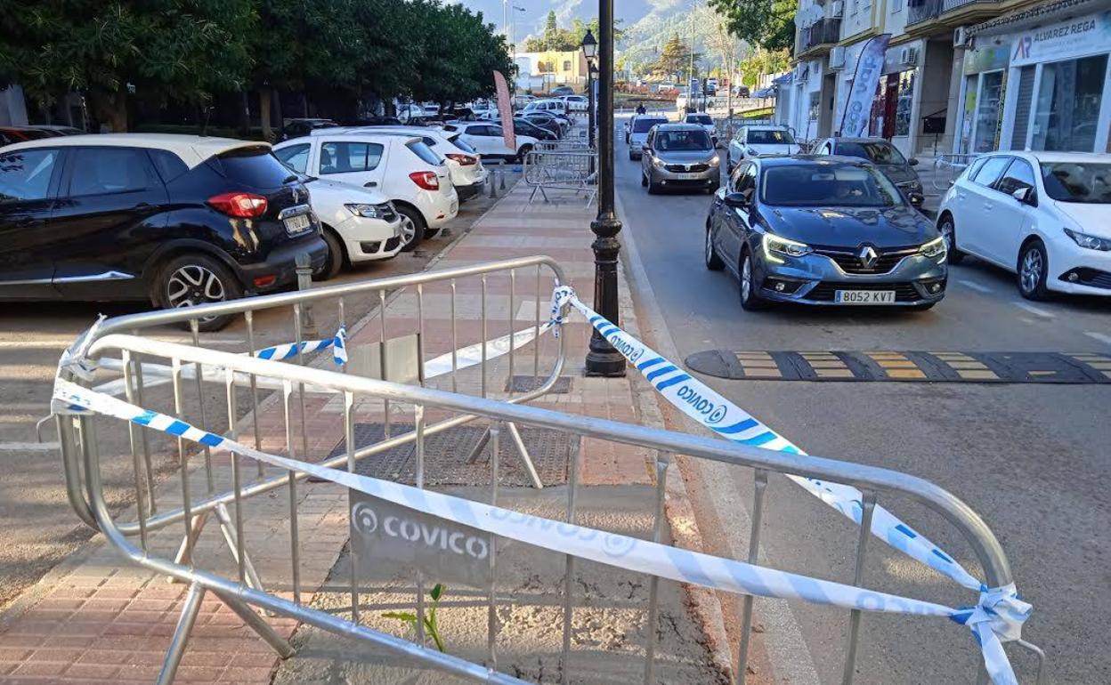 Obra en el casco urbano de Marbella.