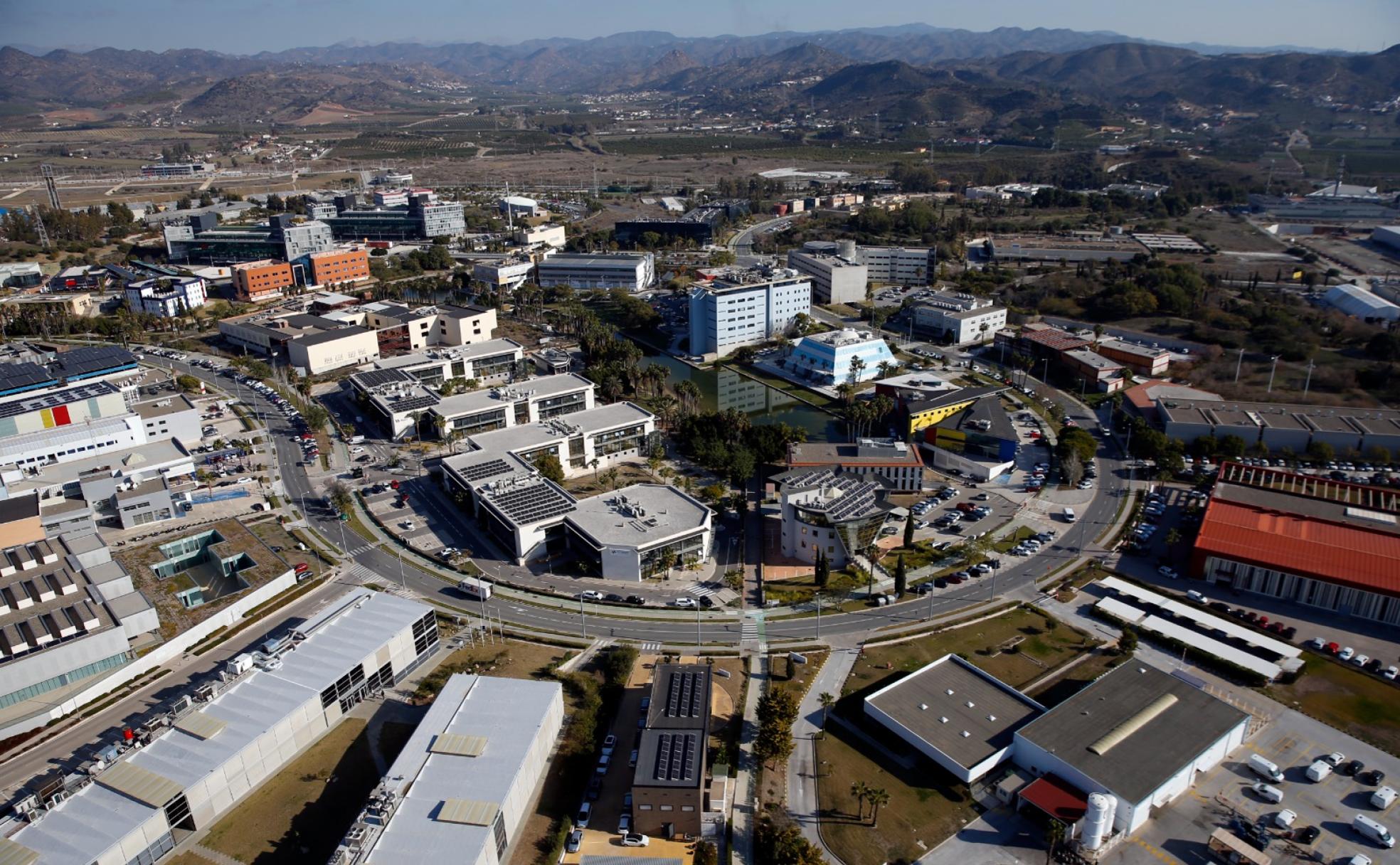 Vista aérea de Málaga TechPark. 