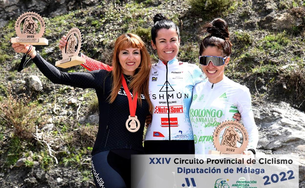 Las tres primeras clasificadas en categoría femenina. 