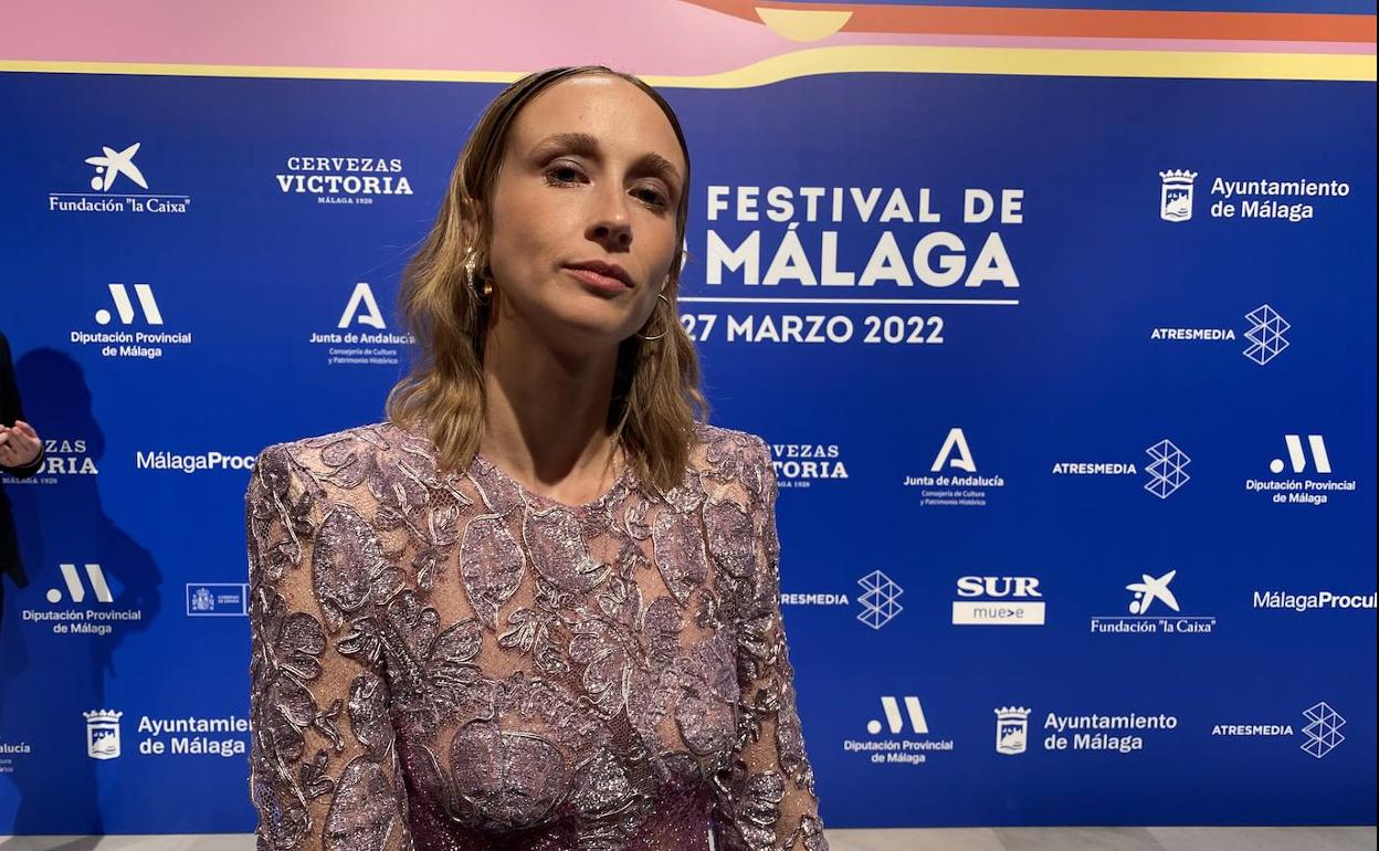  Ingrid García-Jonsson, en el photocall del Ayuntamiento.