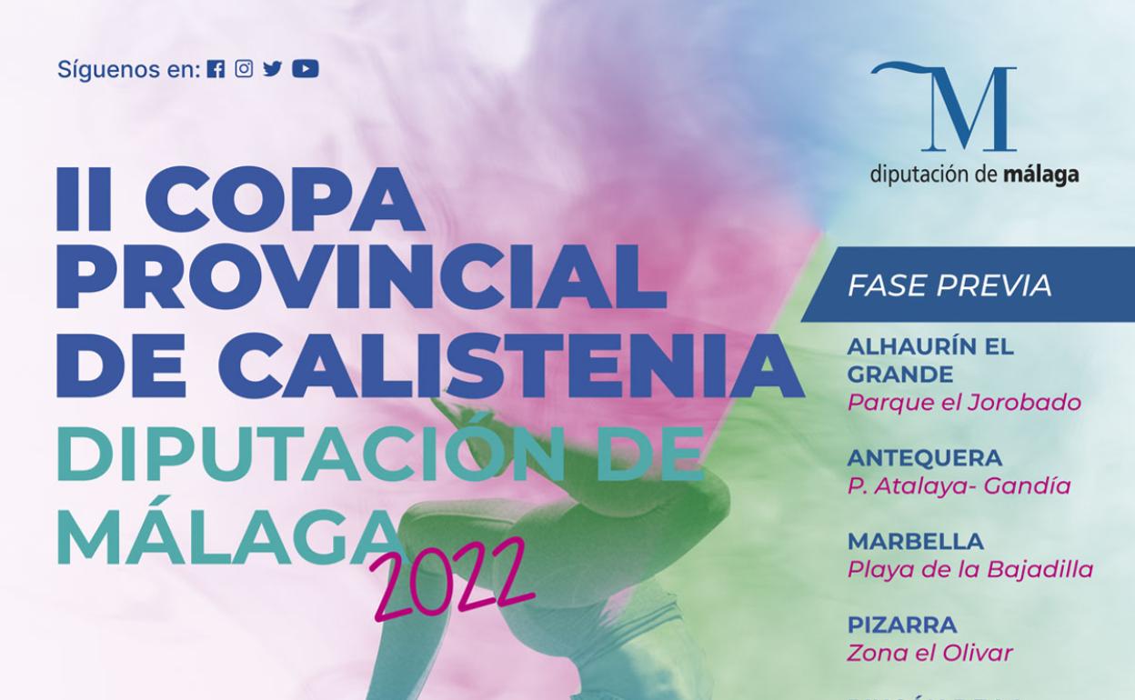 Cartel promocional de la Copa Provincial de Calistenia. 