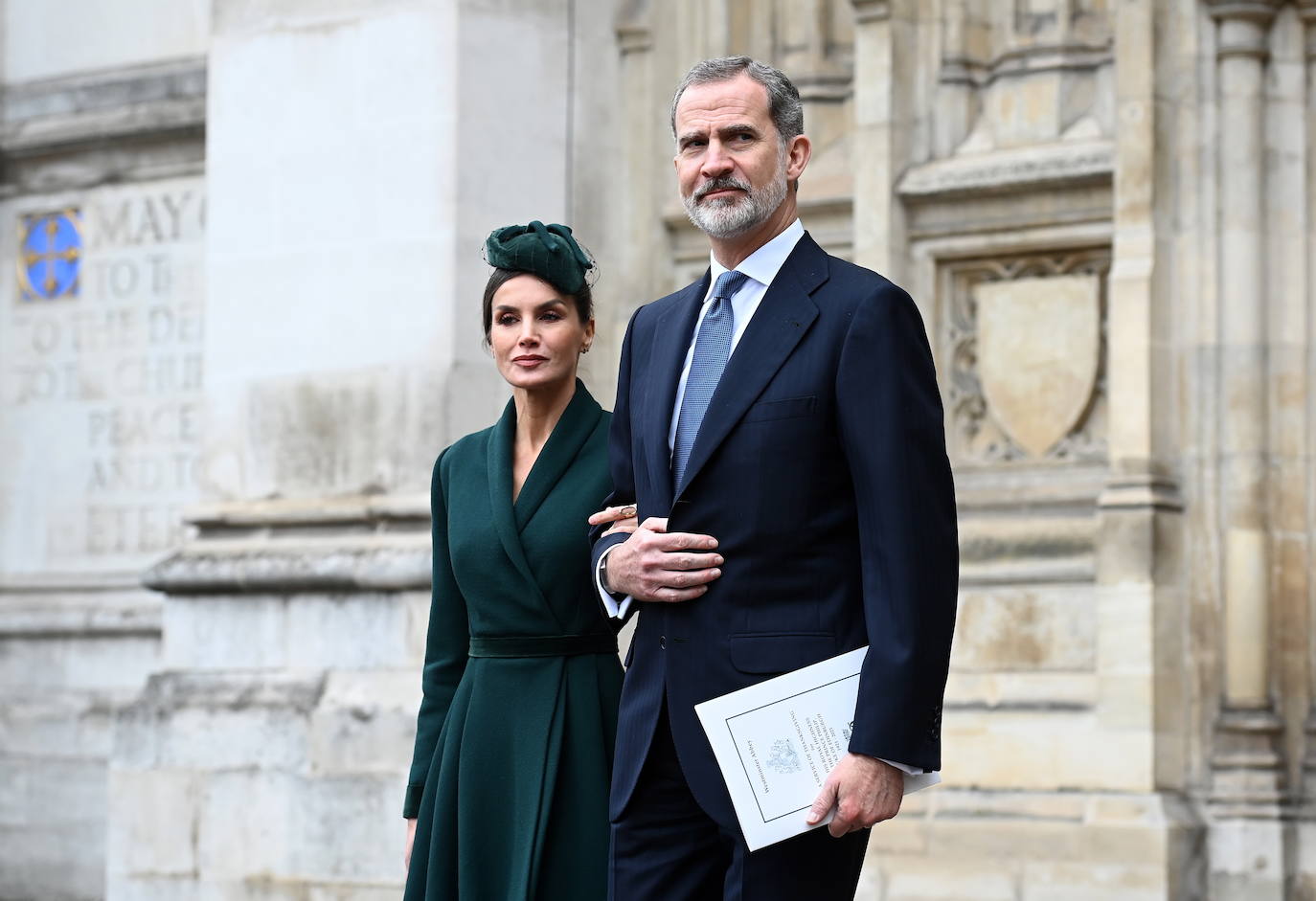 Los Reyes de España, en la ceremonia celebrada en la abadía de Westminster.