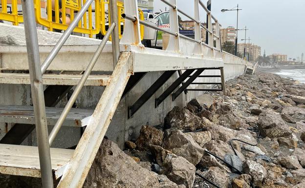 El temporal se vuelve a cebar con las playas de Málaga