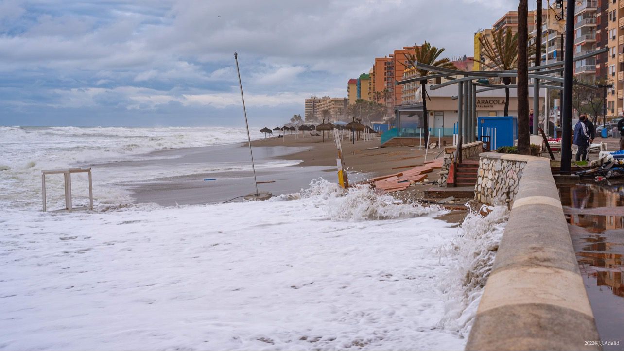 El temporal en Fuengirola