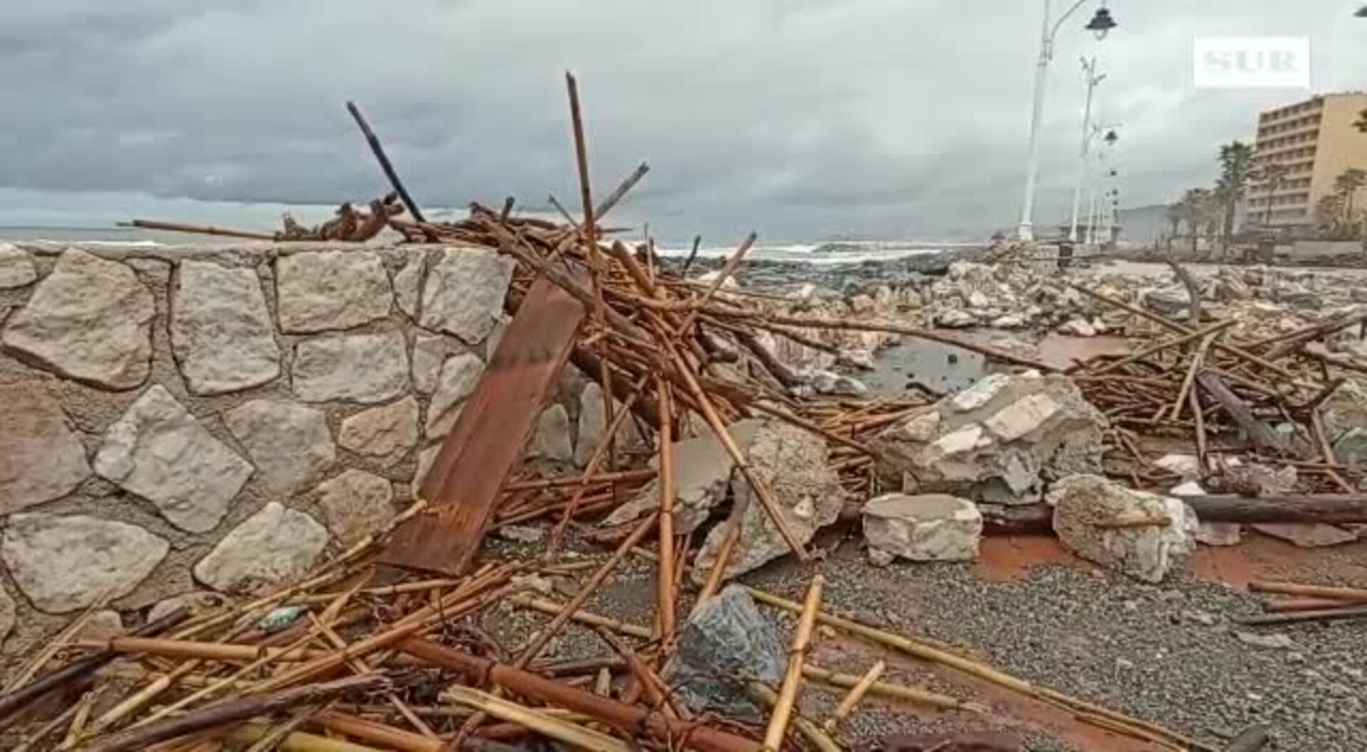 El temporal causa destrozos en Guadalmar