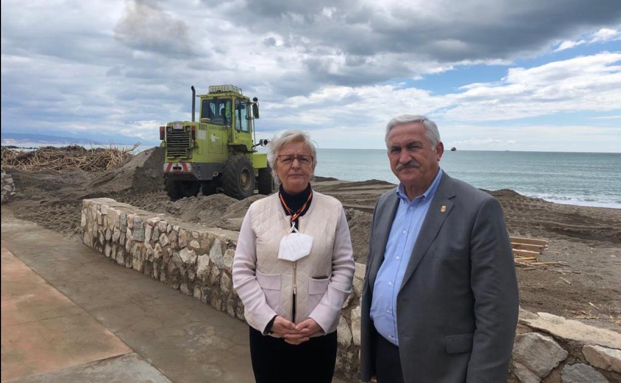 Teresa Porras y José del Río, este miércoles en Guadalmar. 