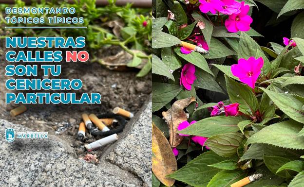 Acaba con los comportamientos típicos que solo contribuyen a ensuciar Marbella: Deposita tus residuos en las papeleras y contenedores