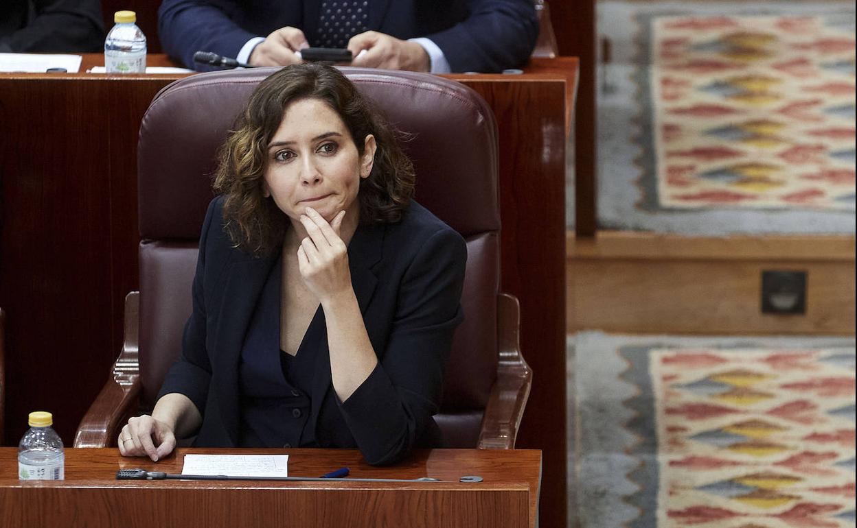 La presidenta de la Comunidad de Madrid, Isabel Díaz Ayuso. 