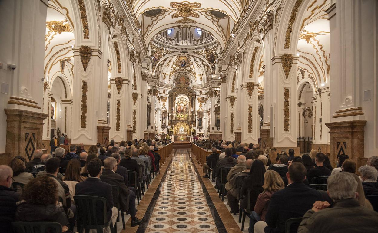Misa de reapertura de la parroquia de los Santos Mártires de Málaga. 