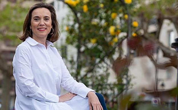 Gamarra en un momento de la entrevista ayer en Logroño. 