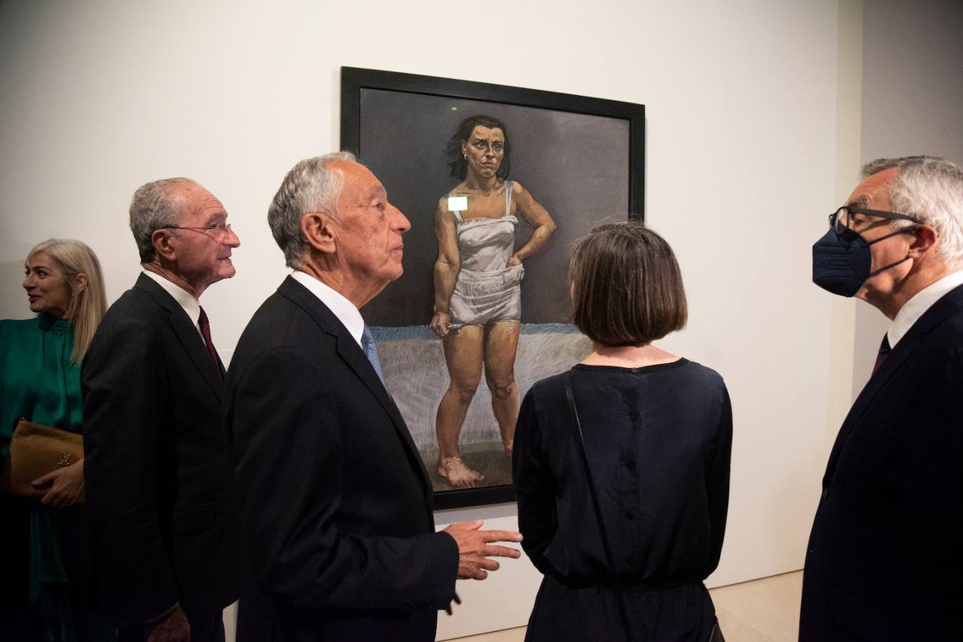 El presidente de Portugal, en su visita a la exposición. 