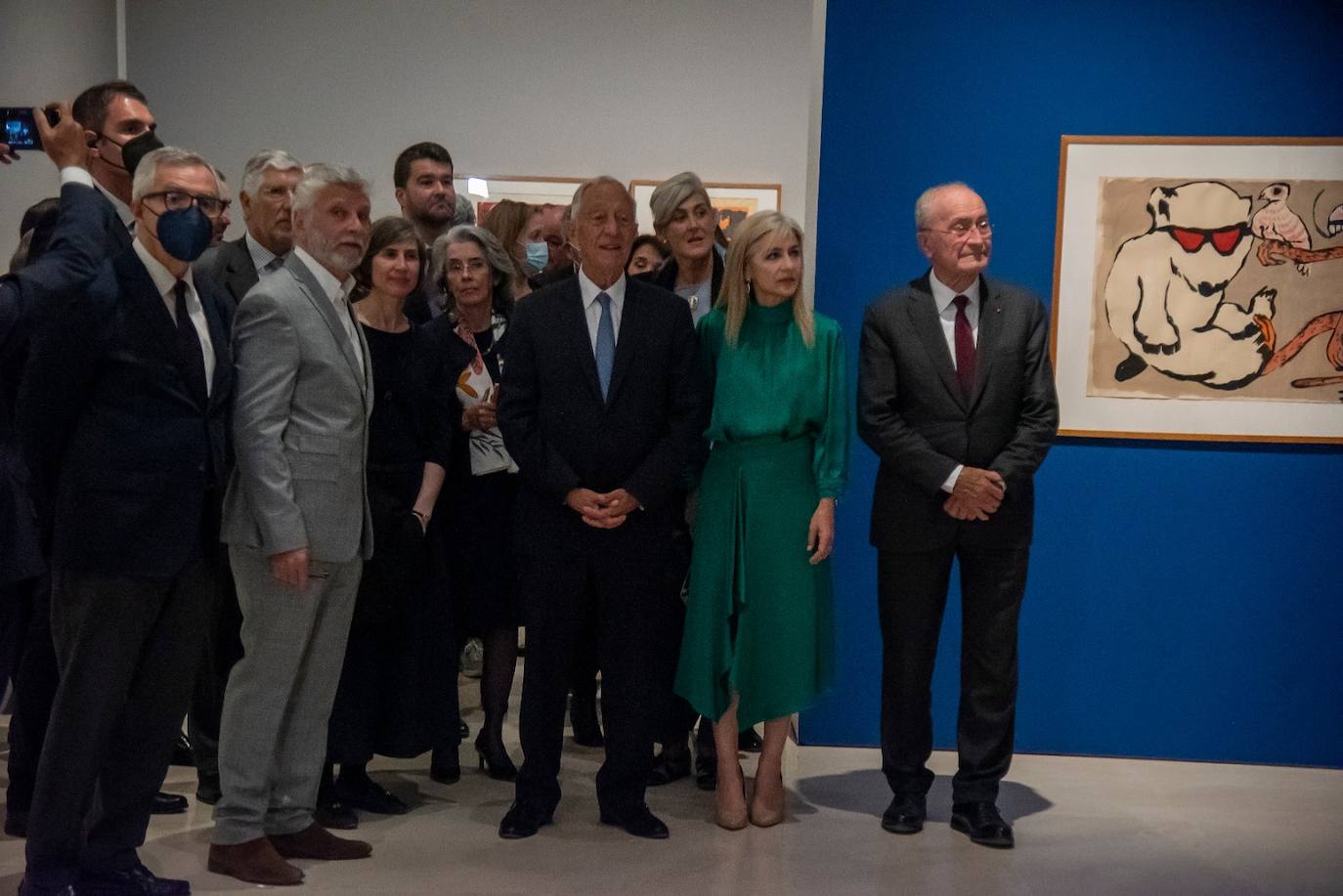 El presidente de Portugal, en su visita a la exposición. 