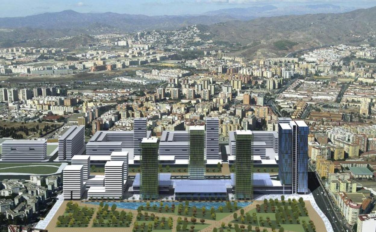 Recreación del proyecto urbanístico previsto en los antiguos terrenos de Repsol. 