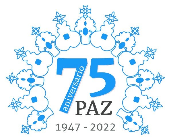 Logotipo de la efeméride de la Virgen de la Paz. 