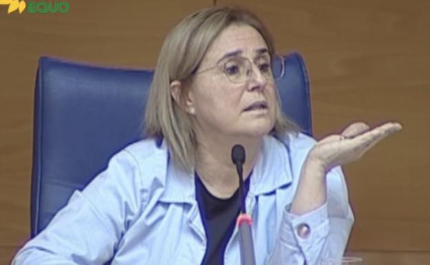 Fotograma del momento de tensión del pleno que IU ha publicado en redes sociales