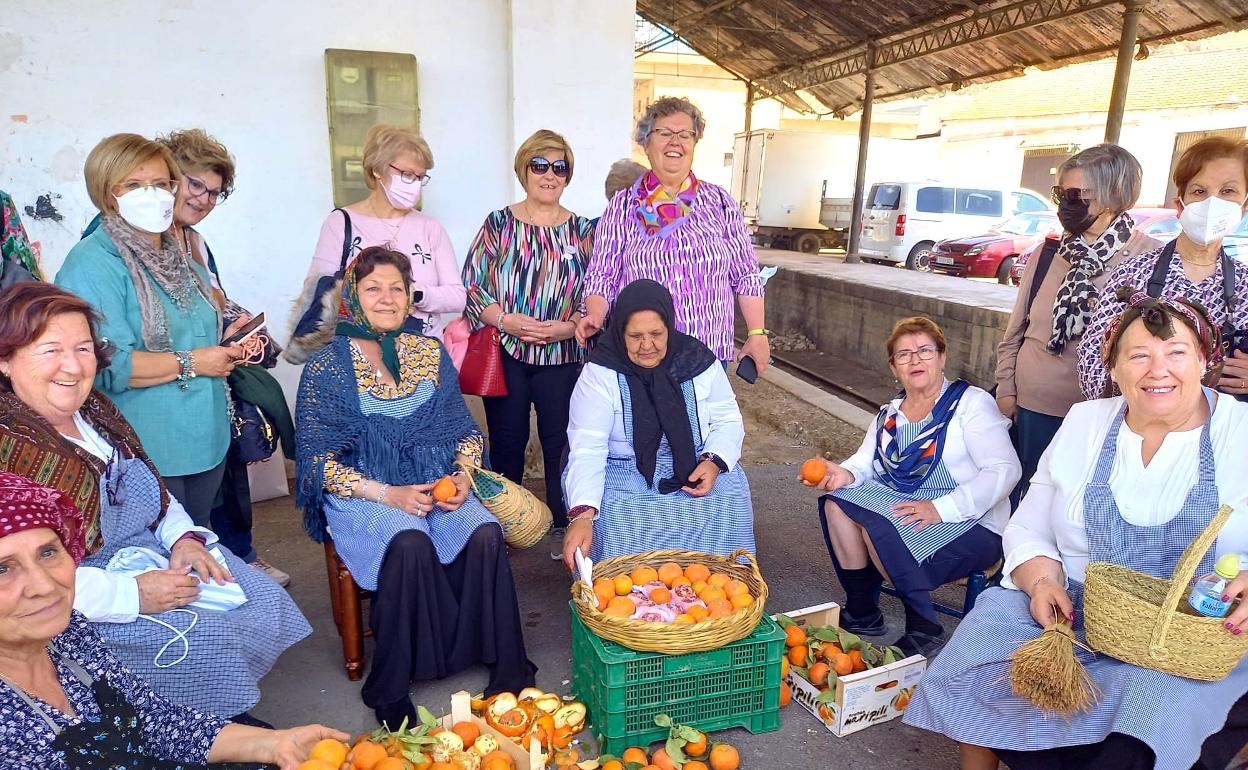 Recreación histórica en Pizarra, durante la 'ruta violeta'.