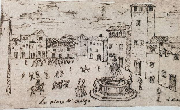 La Plaza en 1564. Anton Van den Wyngaerde. 